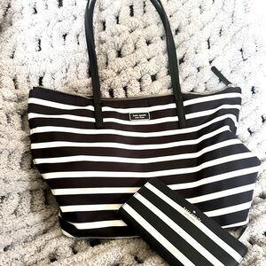 Kate Spade Striped Tote and Wallet
